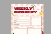 Retro Theme Meal Plan, a Stationery Template by Neermana (Thumbnail 3 of 4)