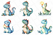 Christmas Funny Dinosaur Clipart Bun, an Illustration by DreamPrint404 (Thumbnail 3 of 6)