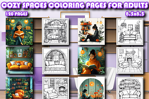 Cozy Spaces Coloring Pages for Adult, an Object Illustration by Design Home
