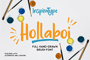 Hollaboi - A Hand-Drawn Brush Font, a Script Font by Inspiratype (Thumbnail 1 of 12)