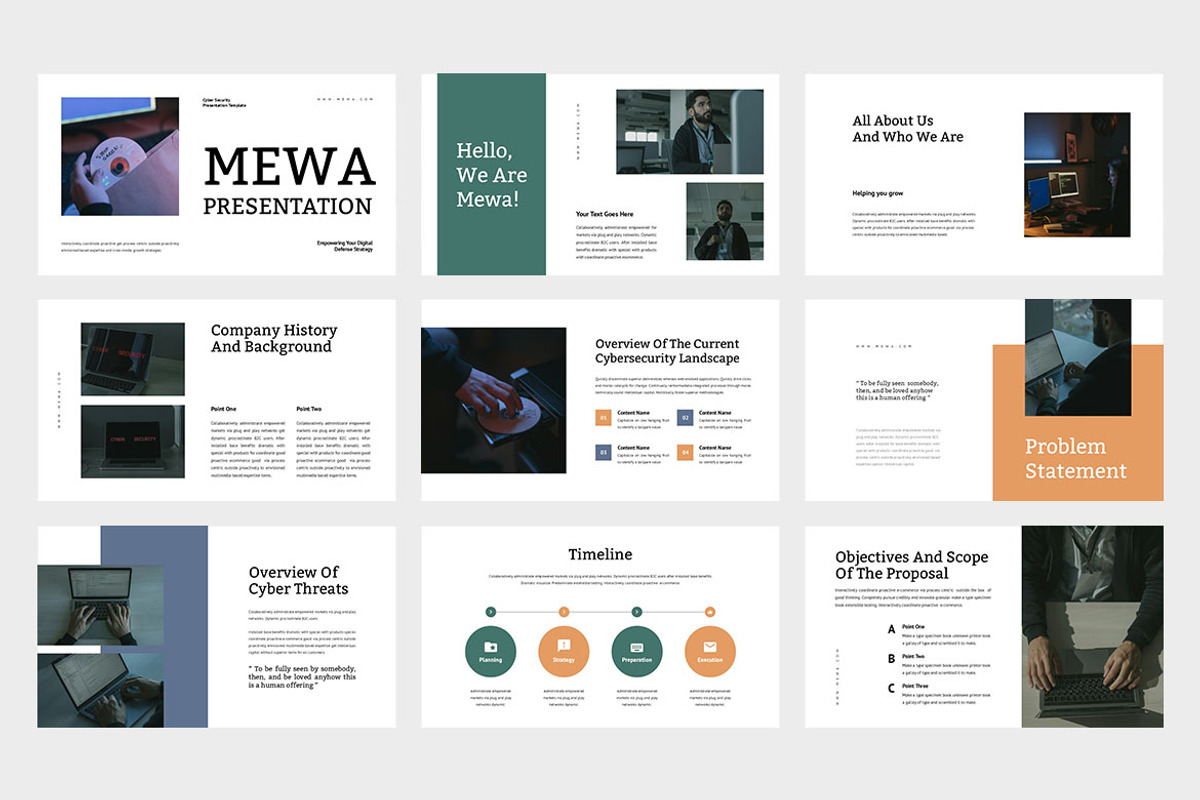 Mewa : Cyber Security Google Slides, a Presentation Template by Punkl Camp (Photo 2 of 9)