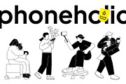 Phoneholic Illustrations, a Technology Illustration by Vectorly Space (Thumbnail 1 of 8)