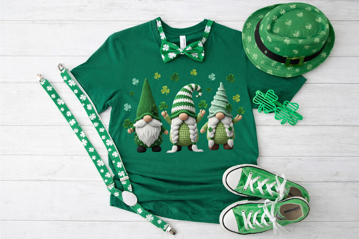 St Patrick’s Day Yarn Gnomes Png, an Illustration by DreamCafeArt (Photo 4 of 8)