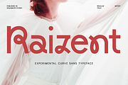 Raizent - Experimental Sans Font, a Sans Serif Font by RagamKata (Thumbnail 1 of 13)