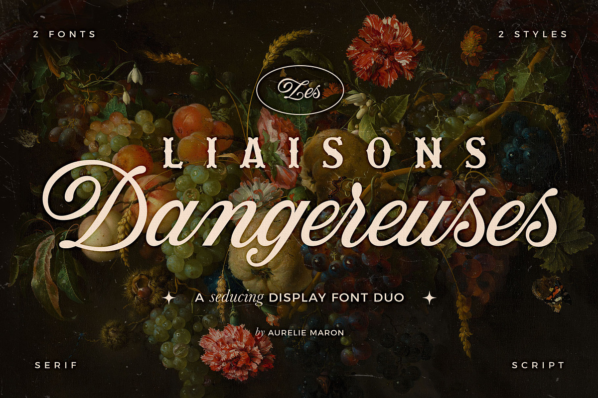 Les Liaisons Dangereuses Font Duo, a Slab Serif Font by Aurelie Maron (Photo 1 of 9)