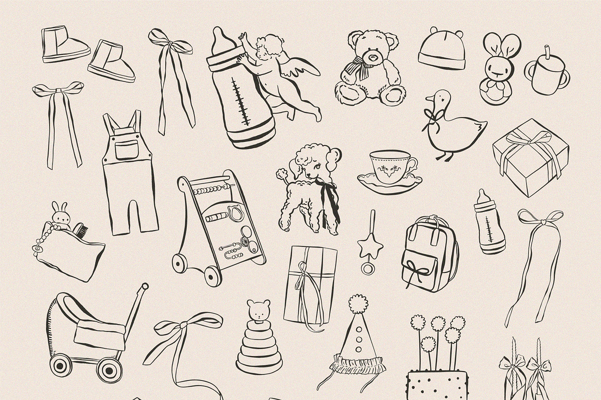 Whimsy Baby Shower icons, an Object Graphic by lokko studio (Photo 4 of 10)
