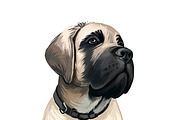Mastiffs and Pugs 34 PSD Dogs Set, an Animal Illustration by Dneprstock (Thumbnail 9 of 15)