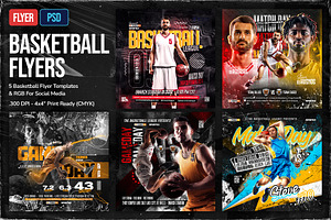 5 Basketball Flyer Template