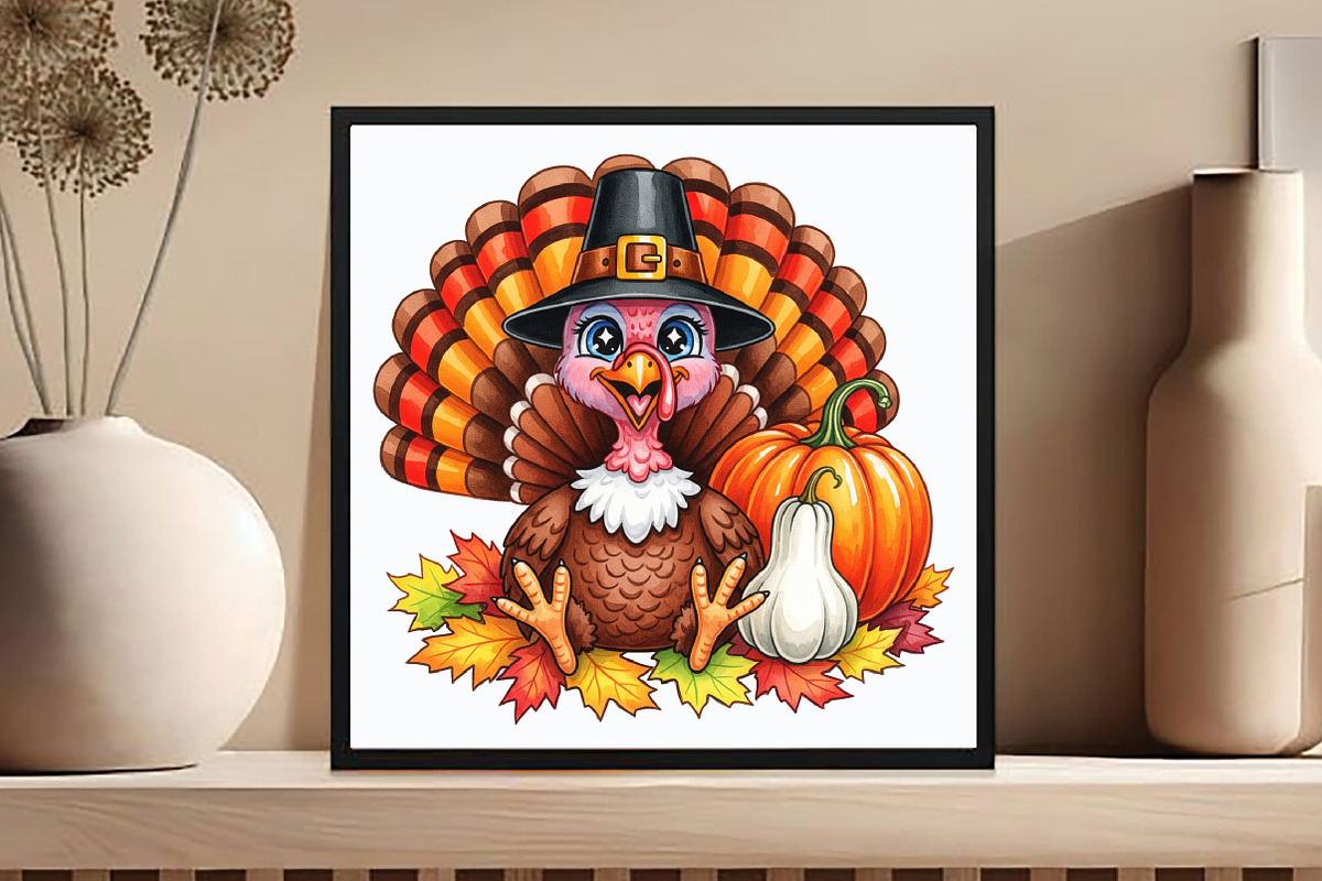 Thanksgiving Turkey Clipart, an Illustration by DreamCafeArt (Photo 3 of 7)