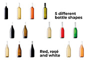 Wine Bottles Set, a Cups & Container Mockup by Moixo studio (Thumbnail 4 of 7)