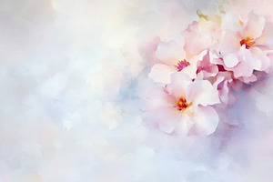 Soft-focus pastel flowers with delic, a Photo by Dvoevnore photos