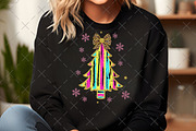 Coquette Glitter Christmas Tree PNG, an Illustration by Craft Nest (Thumbnail 2 of 6)