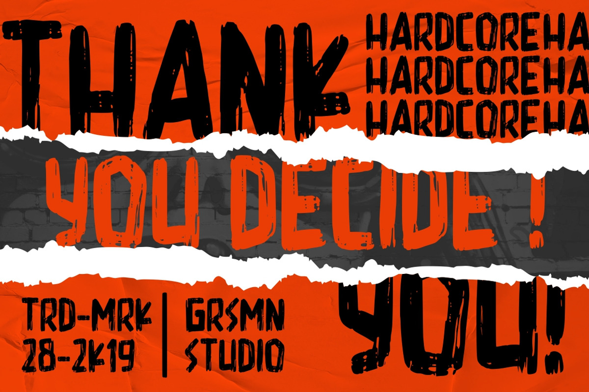 Hardcore - Distressed Font preview 7