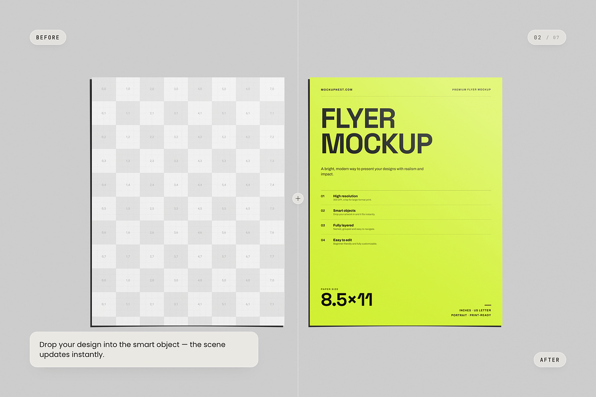 US Letter Flyer Mockup, an Advertising Mockup by Toasin Studio (Photo 2 of 7)