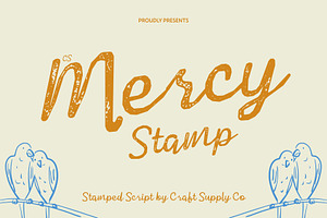 CS Mercy Stamp, a Script Font by Craft Supply Co.