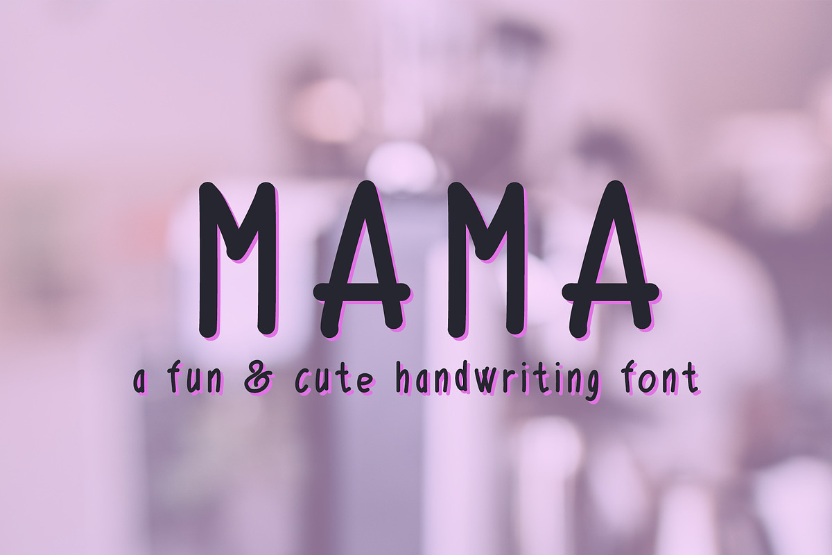 Mama Cute Handwriting Font, a Handwritten Font by NordicStyleSE (Photo 1 of 7)