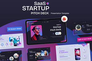 SaaS Startup Pitch Deck PowerPoint, a Presentation Template by New Coral Design