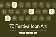 Festival Icon Art Set, an Outline Icon by Prosymbols (Thumbnail 1 of 7)