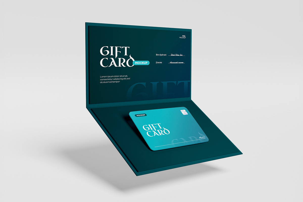 Gift Card Mockup, a Merchandise Mockup by Budogol Studio (Photo 2 of 4)