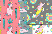 Vector cannabis & unicorns patterns, a Background Graphic by lenavetka87 (Thumbnail 10 of 10)