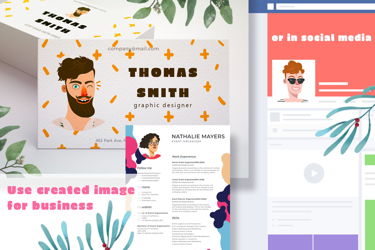 CREATE YOURSELF - portrait creator, a Graphic by Steve's shop (Photo 12 of 12)