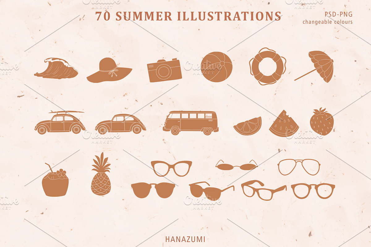 Summer Tropical Beach 70's, an Illustration by Hanazumi (Photo 4 of 14)