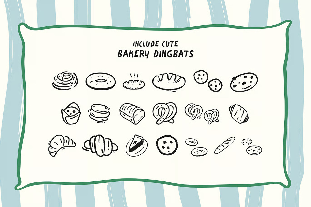 Doughie Food Font, a Script Font by Runsell Studio (Photo 2 of 5)