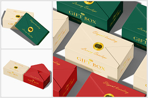 Envelope Gift Box Mockup, a Packaging Mockup by Unerispace