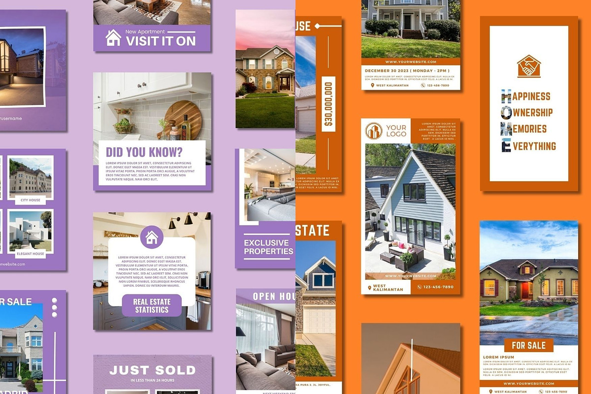 Real Estate Social Media Templates, a Templates & Theme by BoontenStudio (Photo 3 of 5)