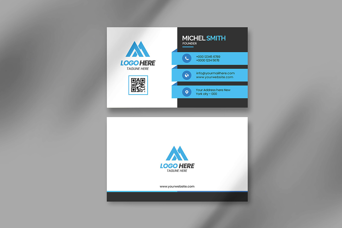 Company Business Card, a Business Card Template by Saman Osama (Photo 2 of 3)