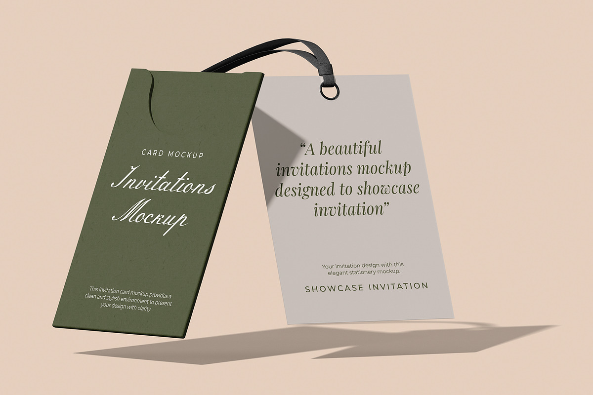 Invitations Mockup, a Merchandise Mockup by Unerispace (Photo 5 of 5)