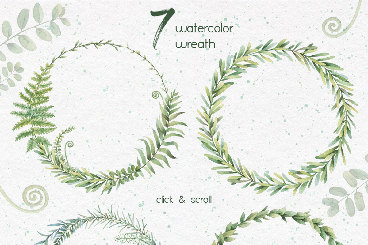 Watercolor herbs. Clipart collection, an Illustration by Anastasia Koba (Photo 4 of 9)