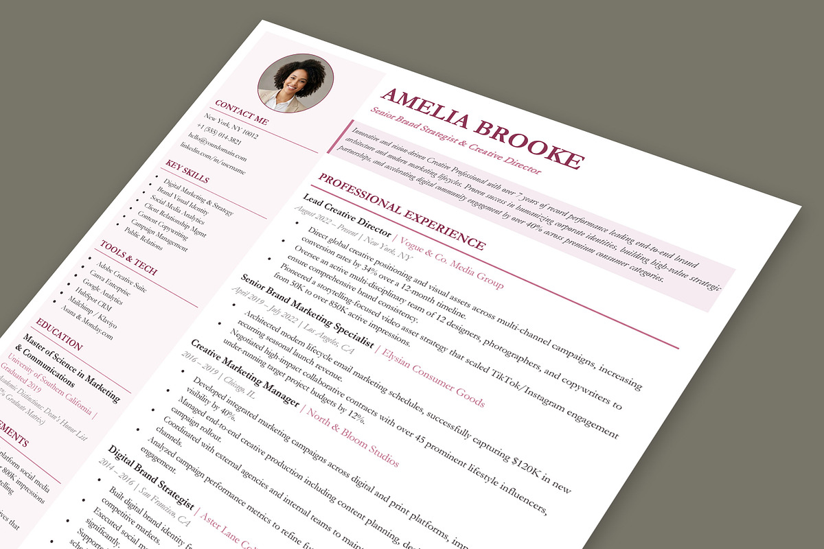 Professional Resume Template, a Resume Template by Anjum Ilyas (Photo 6 of 7)