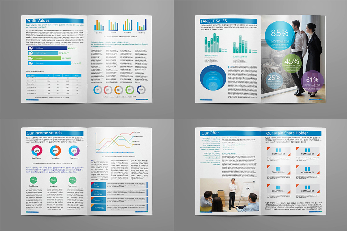 Clean Corporate Annual Report_V7, a Brochure Template by Layout Design (Photo 3 of 6)