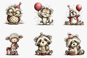 Quirky Birthday Animals Clipart, an Illustration by CreationArt (Thumbnail 5 of 5)