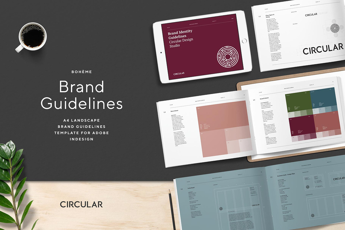 BOHEME / Brand Guidelines, a Brochure Template by Circular (Photo 1 of 7)