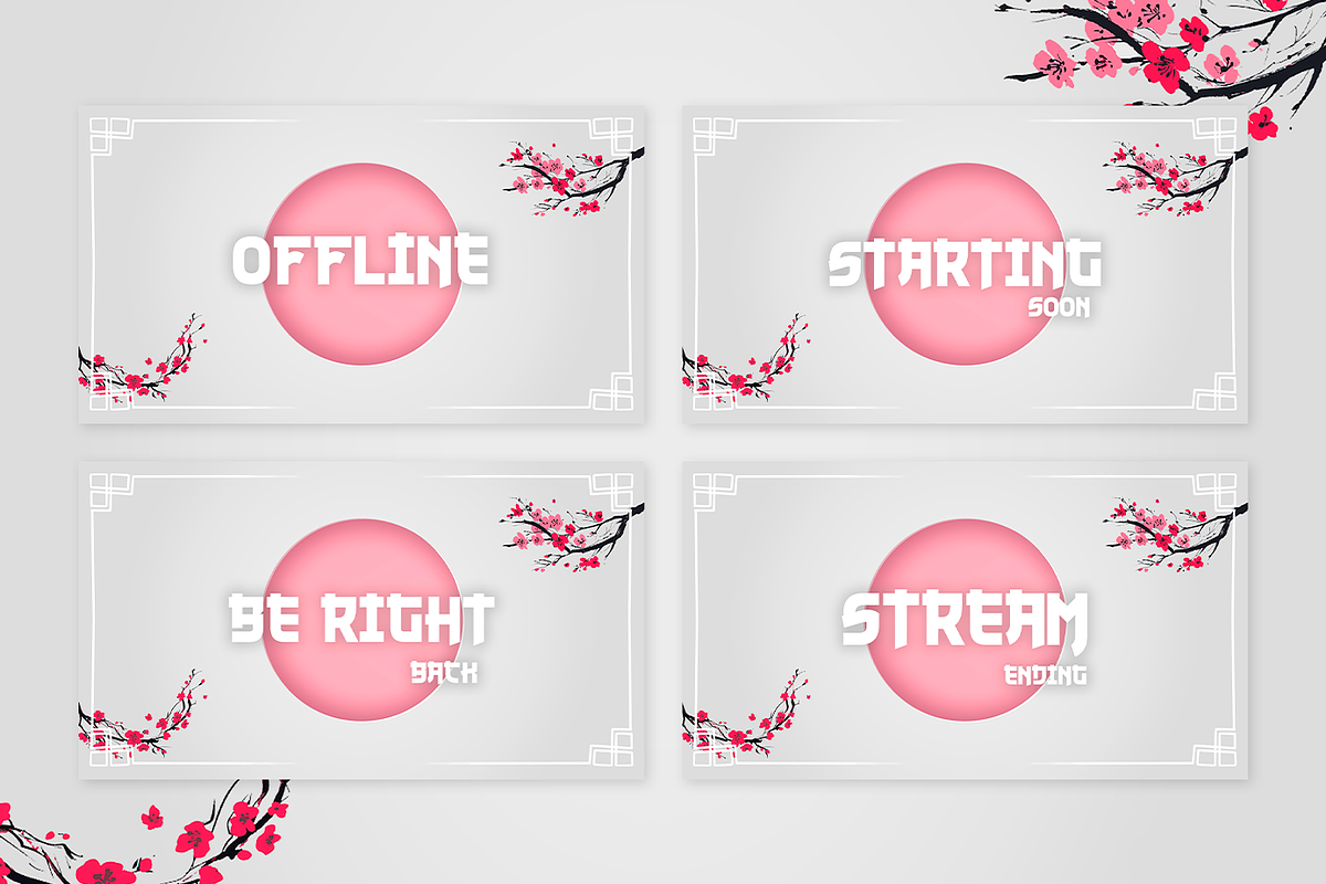 Sakura Stream Overlay, a Templates & Theme by StreamSkins (Photo 2 of 5)