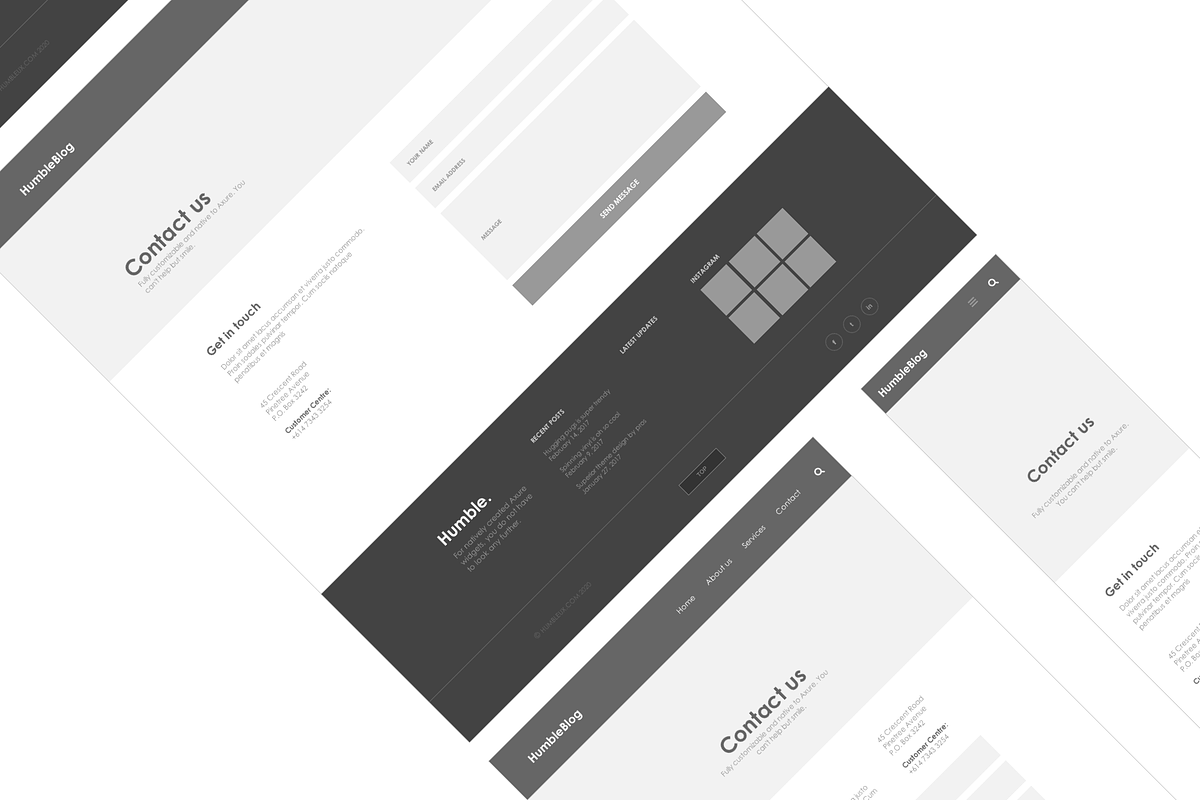 Axure Responsive template Blog-FREE, a Wireframe Template by Humble UX (Photo 3 of 5)