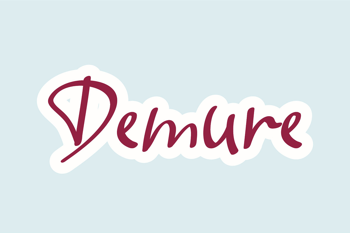 Demure - Handwritten Font, a Script Font by Fonteca
