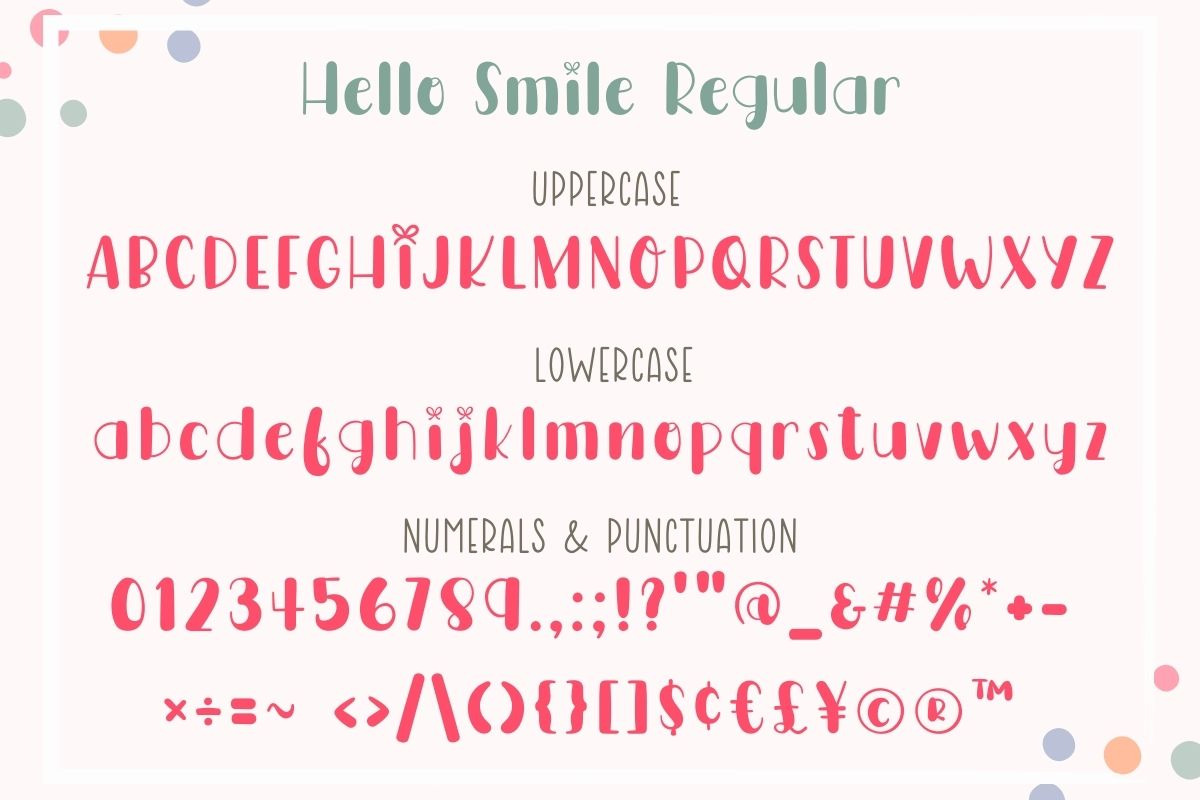 Hello Smile | Cute Display Font, a Handwritten Font by AnningArts (Photo 7 of 8)