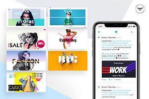 Trendy Social Media Banners Pack IV