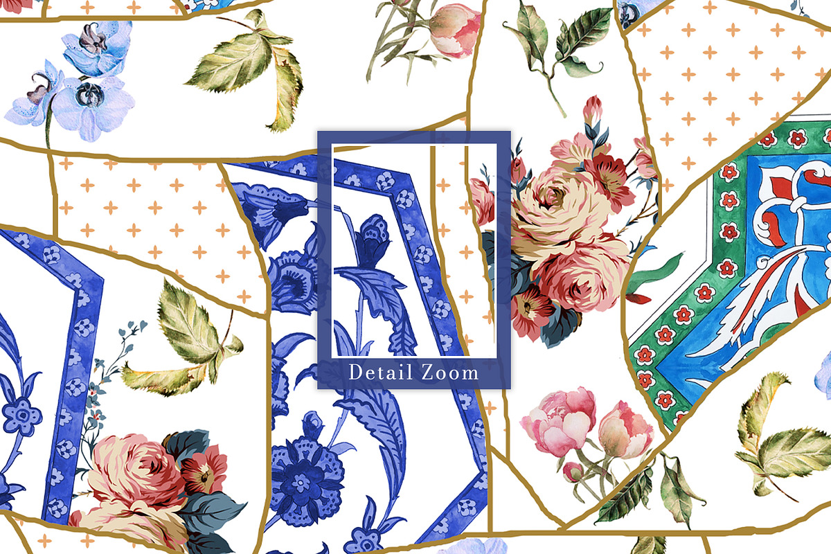Porcelain Charm Prints & Patterns, a Pattern Graphic by GND ART STUDIO (Photo 8 of 8)