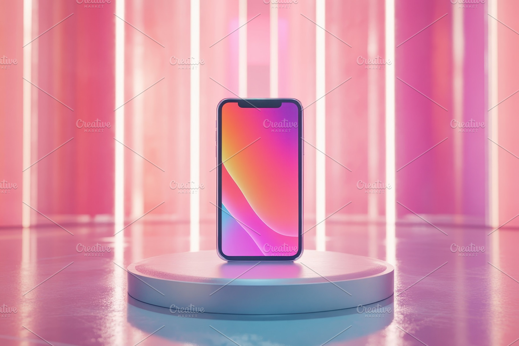 Realistic phone frame animates onto, a Photo by Iftikhar Alam