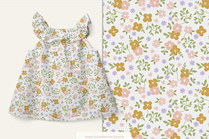 Melody Blooming Seamless Pattern