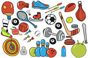SPORT- big set + pattern (vector), a Card Template by pashigorov (Thumbnail 1 of 6)