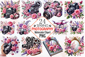 Spring photography clipart, an Illustration by RobertsArt