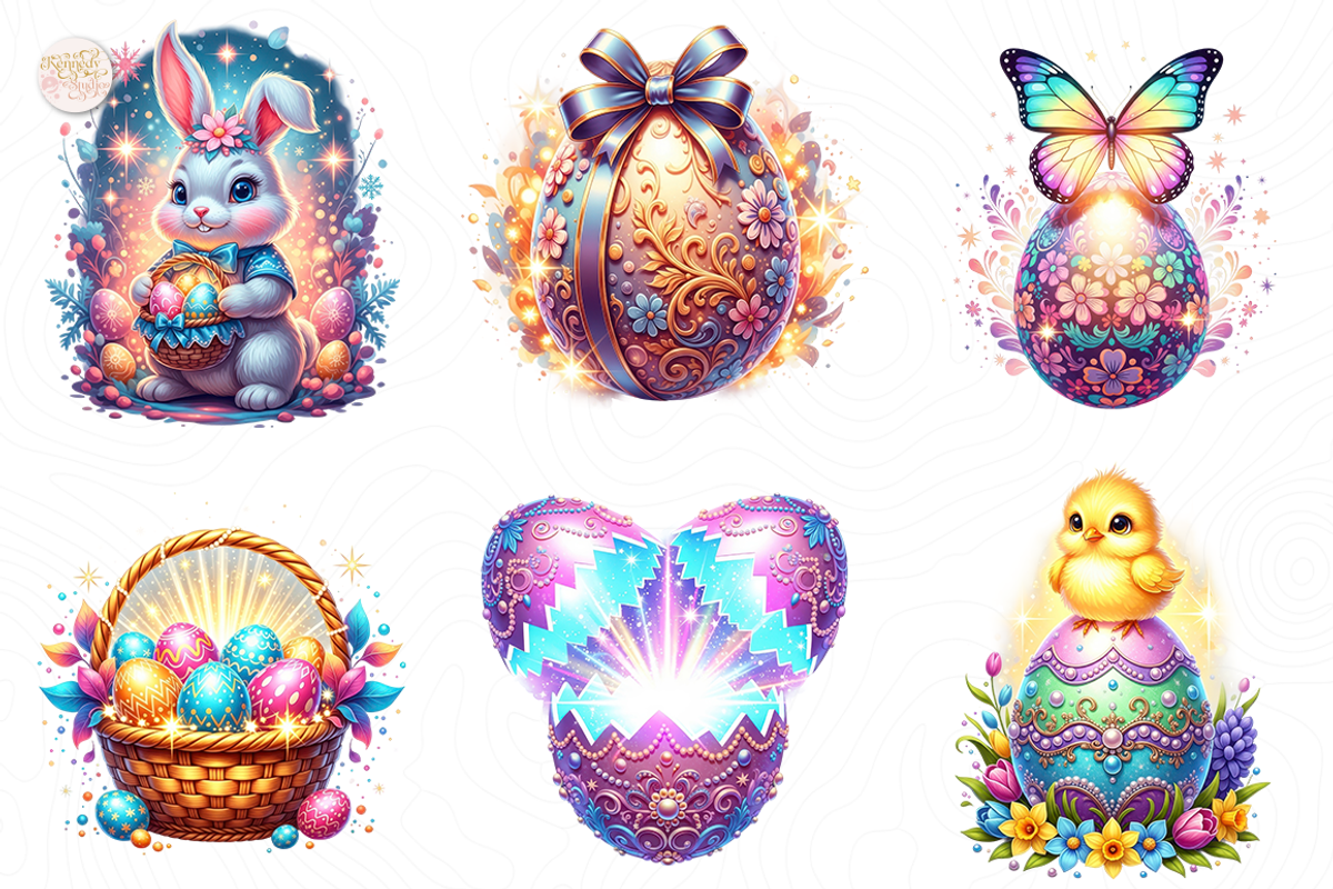 Watercolor Easter Clipart Bundle PNG, an Object Illustration by KennedyStudio (Photo 3 of 5)