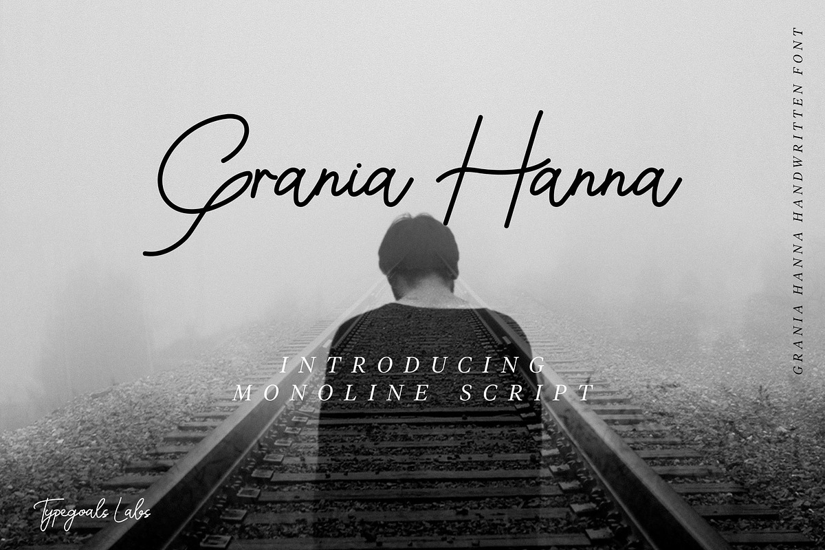 Grania Hanna, a Script Font by Typegoals Studio (Photo 1 of 9)