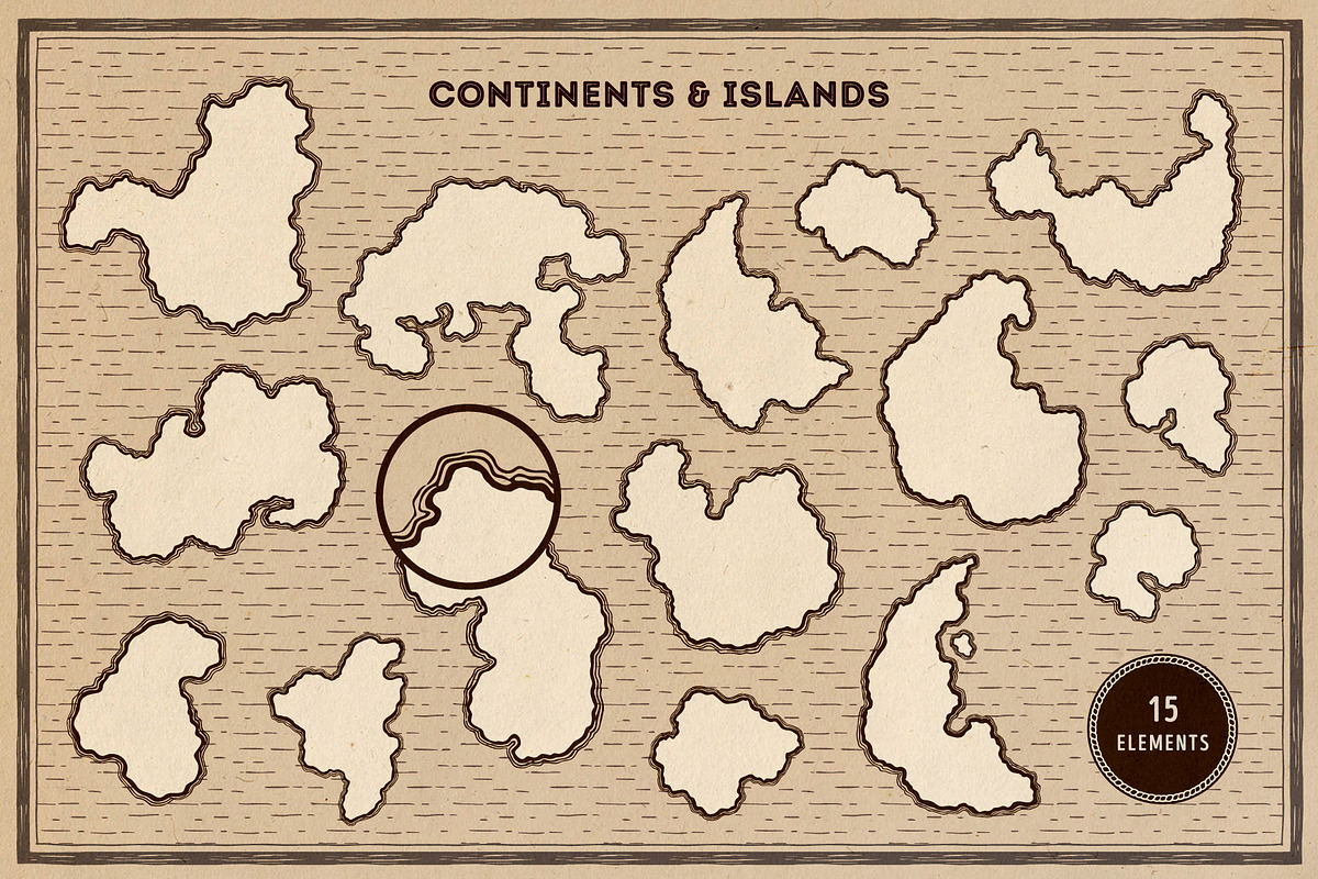 Magic Lands: Vintage Map Creator, a Brush Add-On by pixelbuddha.net (Photo 5 of 12)