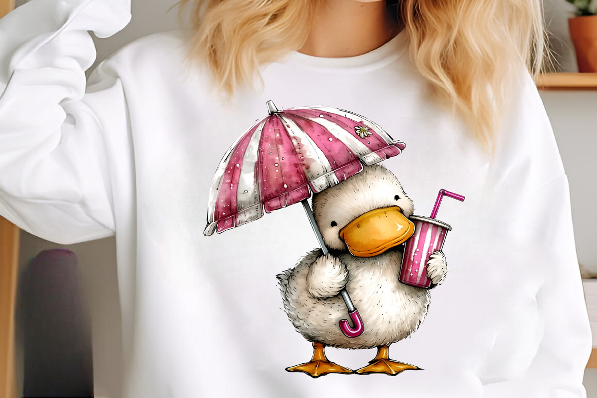 Whimsical beach duck clipart, an Illustration by SinaCreation (Photo 3 of 8)